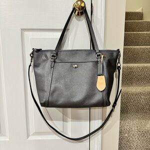 Like New Coach Peyton Gray Leather Tote Bag